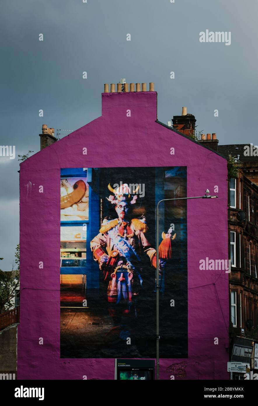 Billy Connolly Wandbild, Glasgow, Schottland, Großbritannien Stockfoto