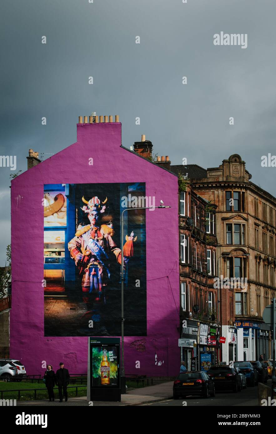 Billy Connolly Wandbild, Glasgow, Schottland, Großbritannien Stockfoto