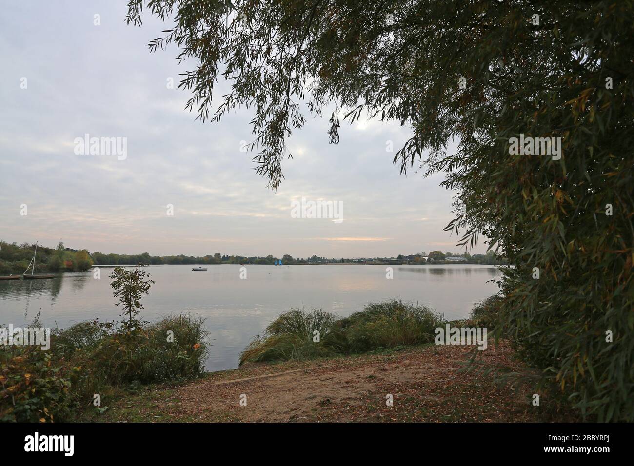 Allgemeiner Blick auf den See. Fairlop Waters County Park, Barkingside, London Borough of Redbridge Stockfoto