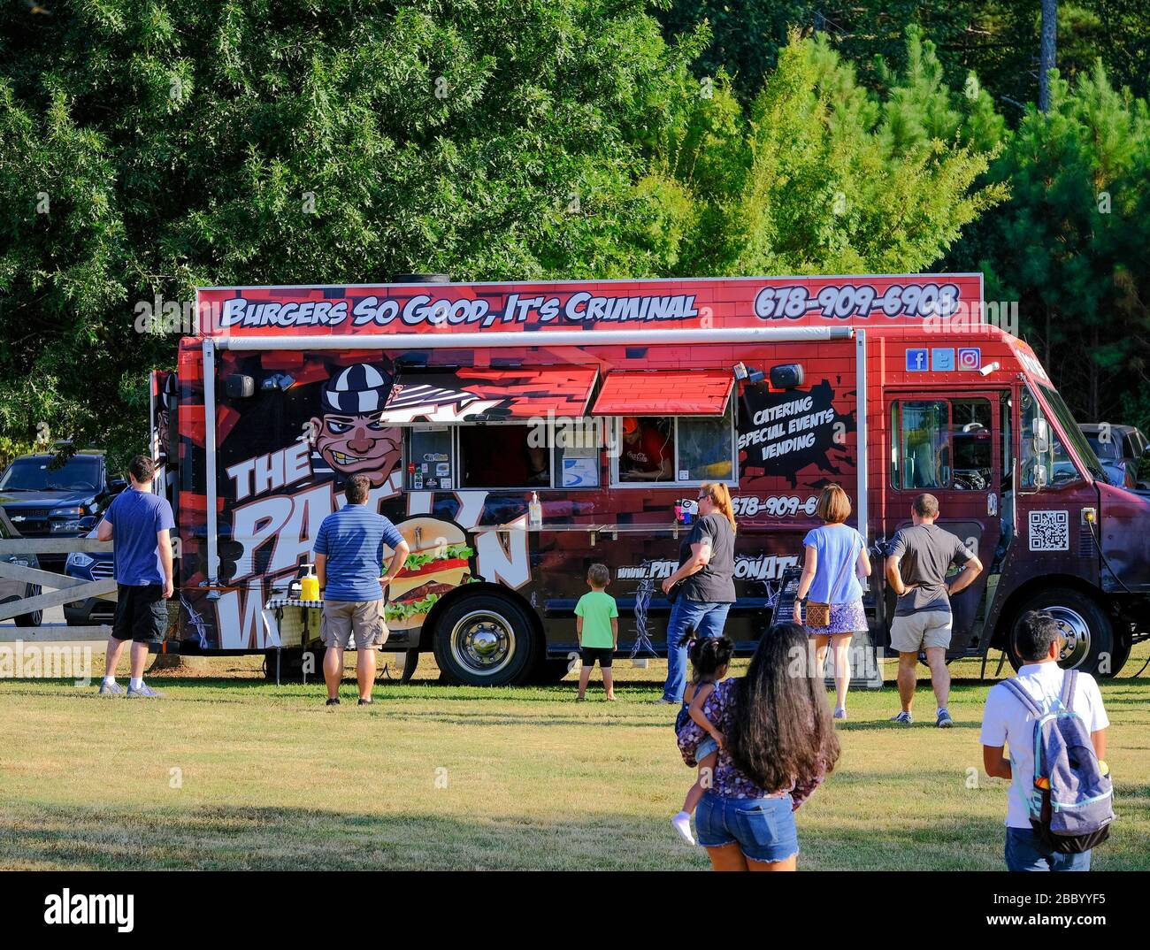 Patty Wagon Food Truck Stockfoto