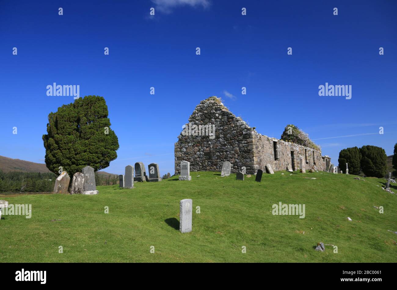 Church of Kilchrist in der Nähe von Broadford, Insel Skye, Schottland, Großbritannien. Stockfoto