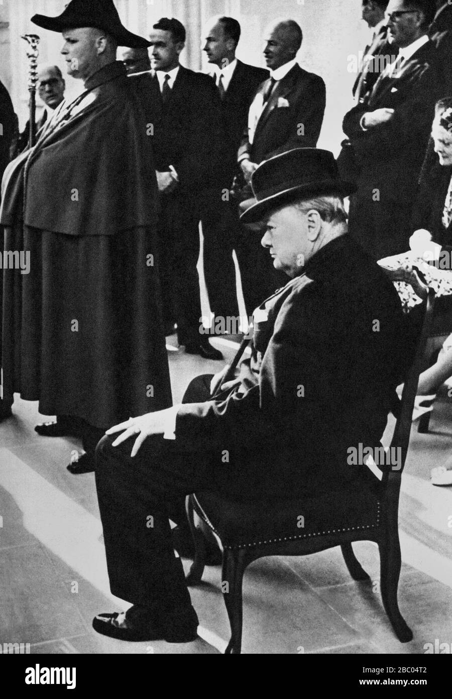 Winston Churchill bei seinem Besuch in Bern, Schweiz.17. September 1946. Stockfoto