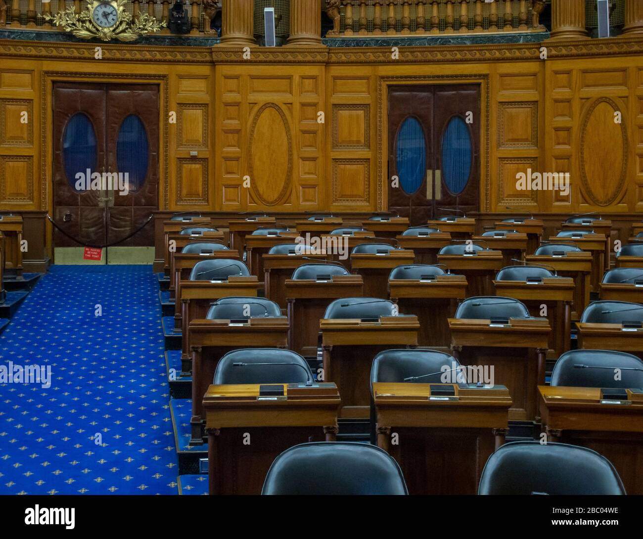 Blick in den Plenarsaal des Repräsentantenhaus von Massachusetts, der Massachusetts General Court Stockfoto