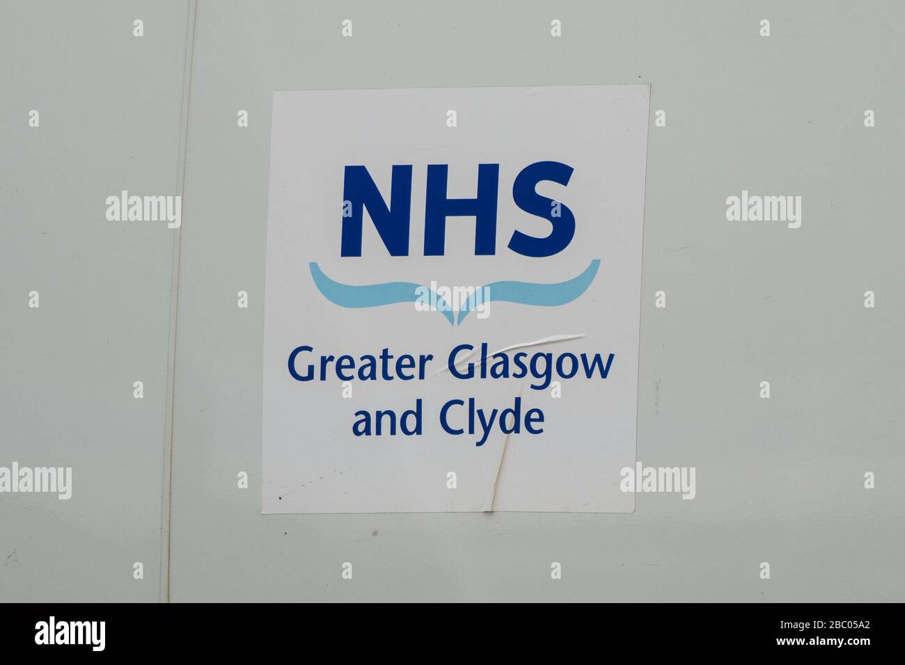 Glasgow, Großbritannien. April 2020. Abgebildet: Szenen des NHS Covid19 Testing Center in der Barr Street, Glasgow. Kredit: Colin Fisher/Alamy Live News Stockfoto