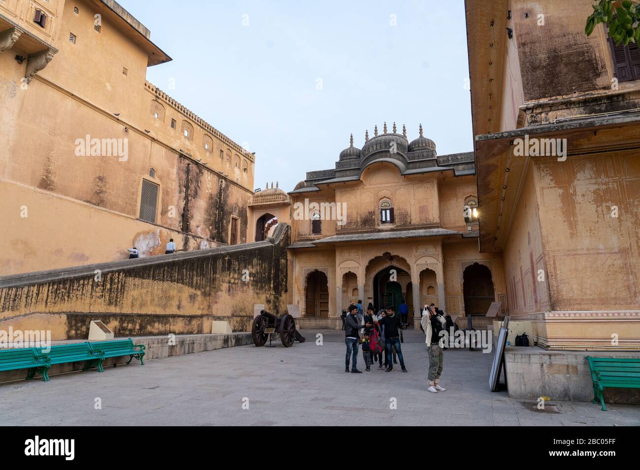 Eintritt in Nahargarh, Fort in Jaipur, Indien Stockfoto