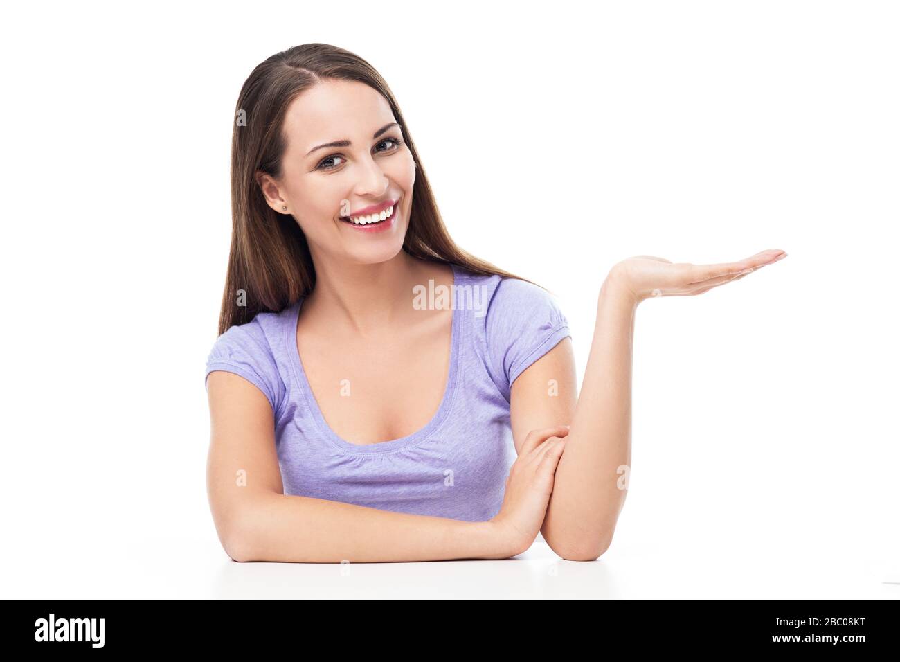 Porträt einer jungen Frau im studio Stockfoto