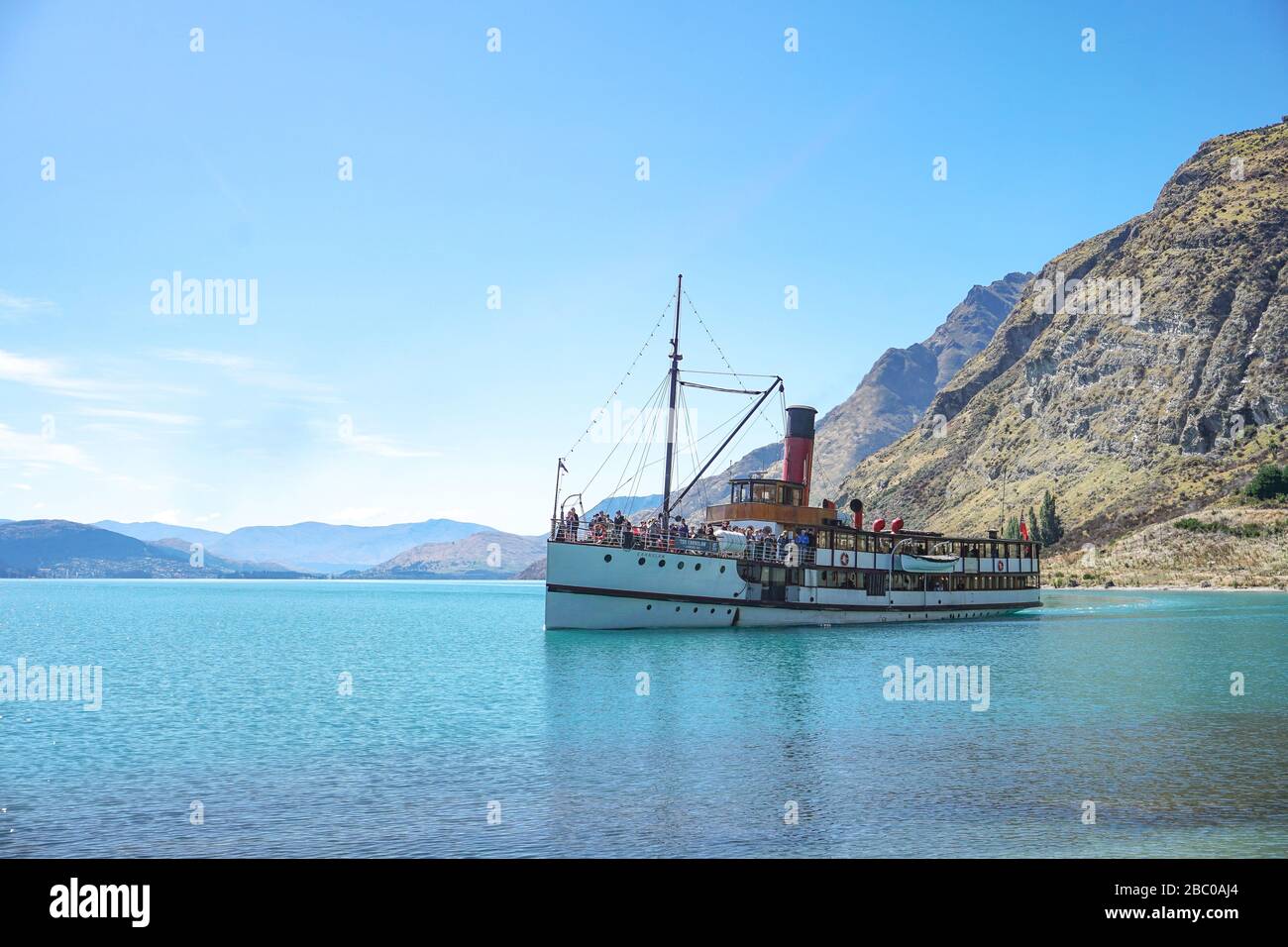 TSS Earnslaw am Lake Wakatipu Queenstown Neuseeland Stockfoto