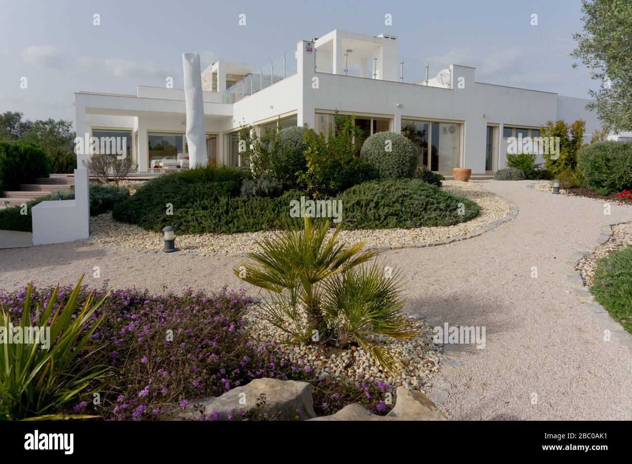 Minimalistische Villa Stockfoto