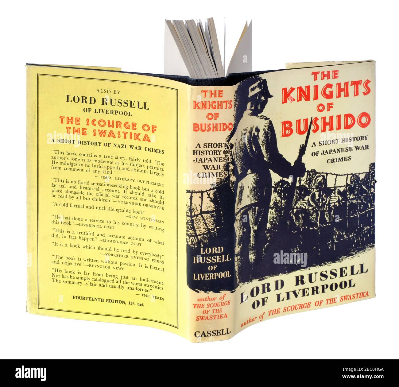 "The Knights of Bushido, A Short History of Japanese war Crimes" von Lord Russell of Liverpool (1958) Stockfoto