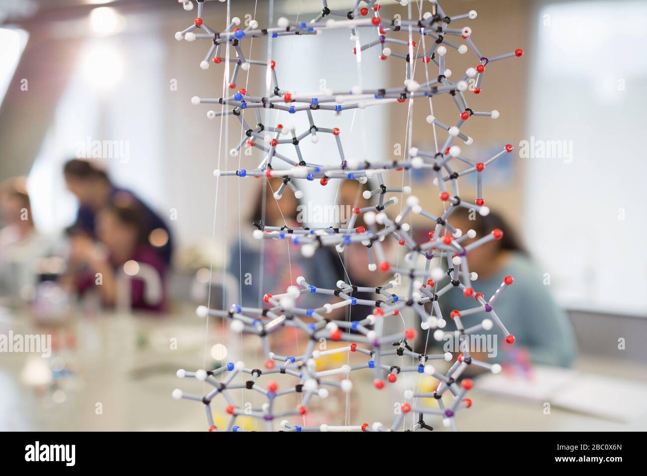 Molekularstruktur im Klassenzimmer Stockfoto