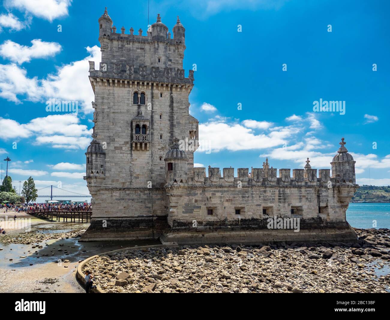 Europa, Portugal, Lissabon, Torre de Belém, Turm von Belém BZW Turm von St. Vincent, UNESCO Weltkulturerbe, Belém Stockfoto