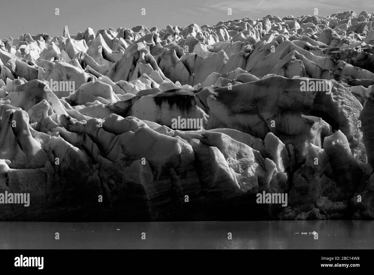 Blick auf den Grauen Gletscher, Lago Gray, den Nationalpark Torres del Paine, die Region Magallanes, Patagonien, Chile Stockfoto