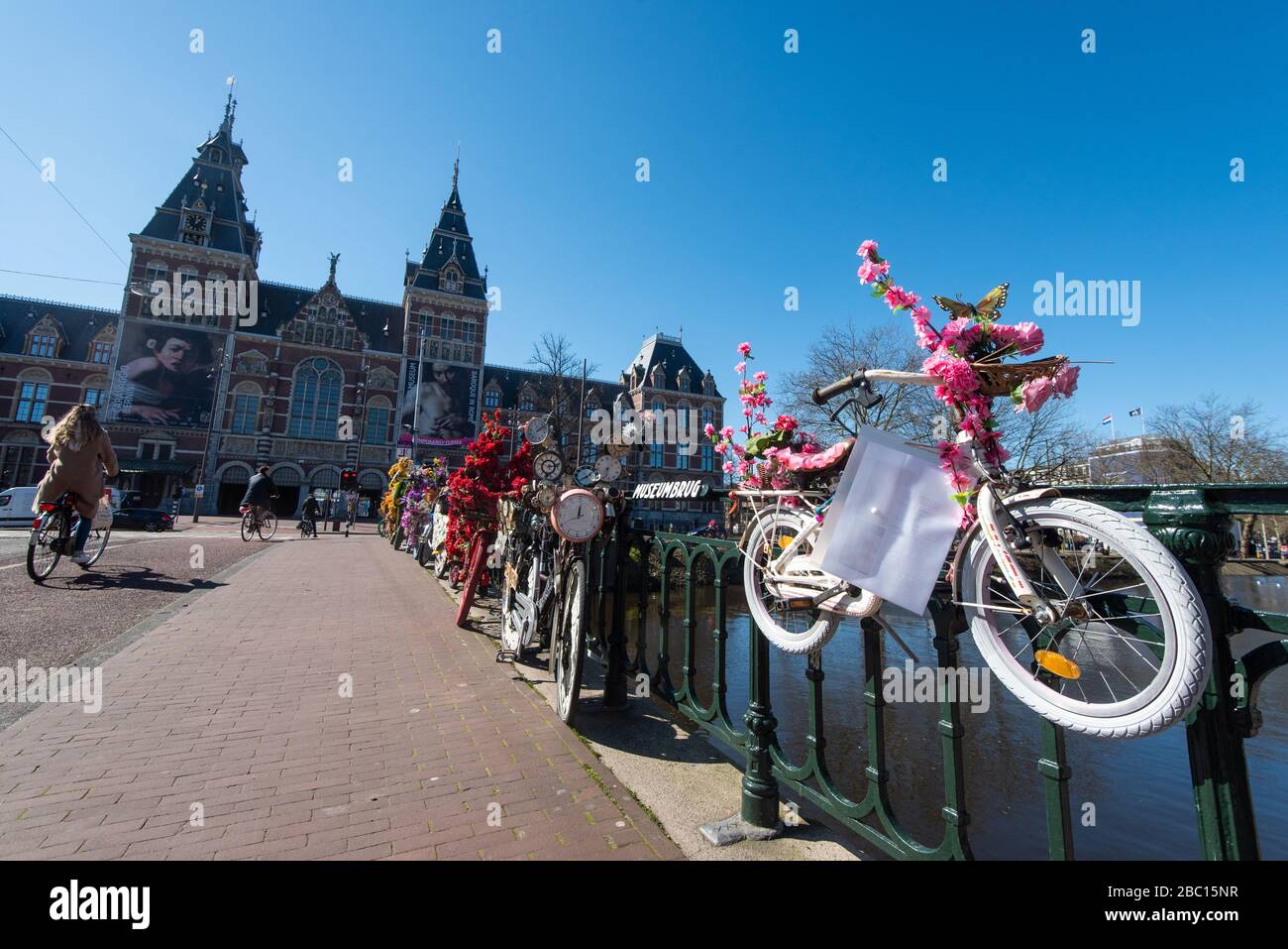 Niederlande. Amsterdam. Durch das Corona-Virus ist die Stadt praktisch leer. Stockfoto