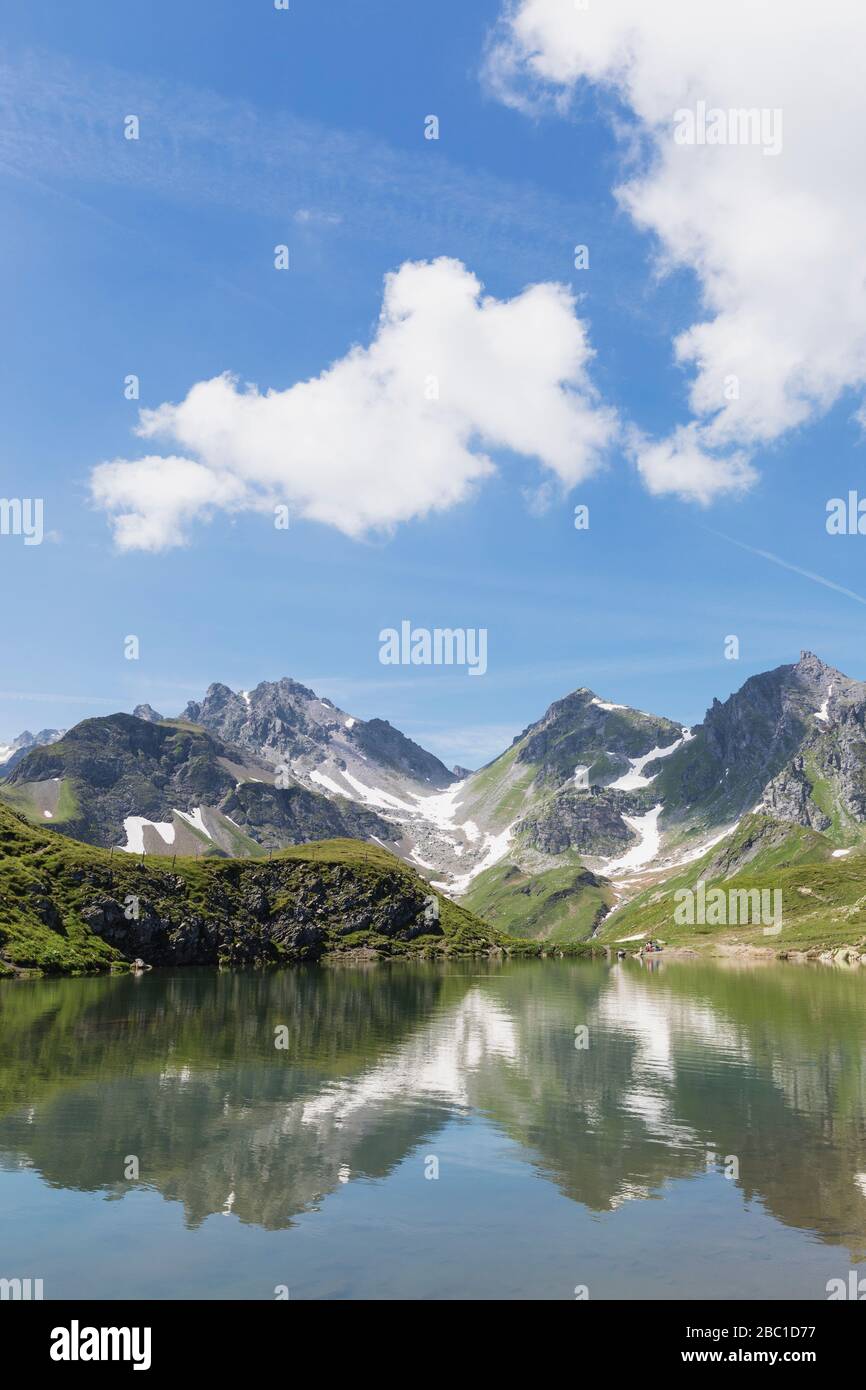 Schweiz, Kanton St. Gallen, Glarner Alpen, Wangs-See Stockfoto