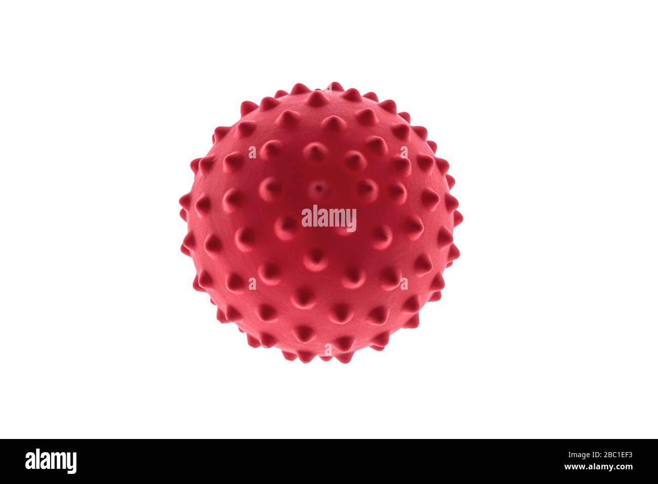 Coronavirus-Pandemie. Modell des Coronavirus isoliert auf dem weißen Hintergrund. Stockfoto