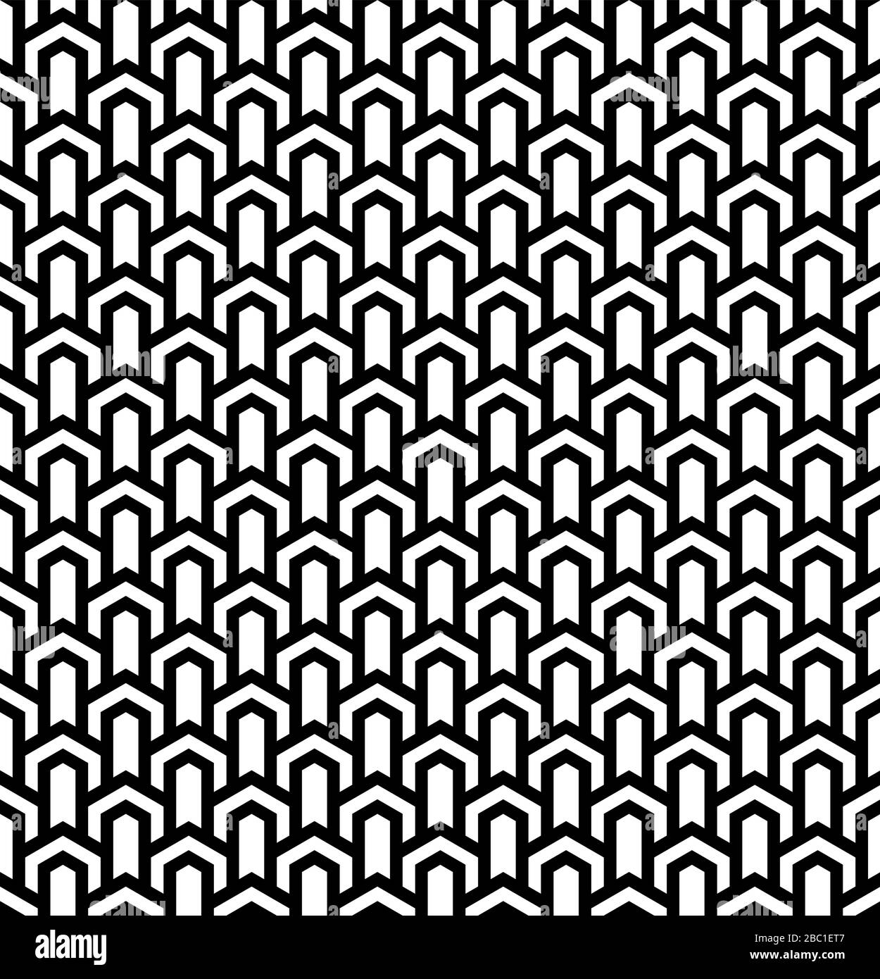 Nahtlose geometrische Muster. Schwarz und Weiß. Dicke Linien Stock Vektor