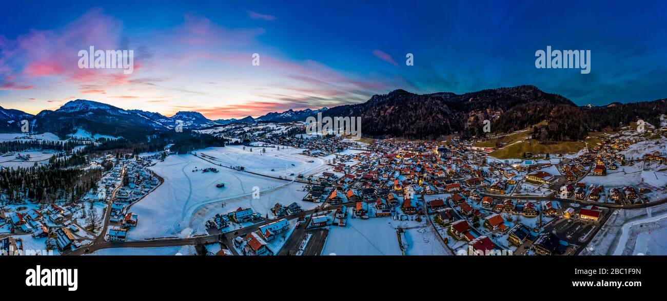 Lufttaufnahme, Deutschland, Oberbayern, Chiemgau, verschreiben Reit im Winkl Stockfoto