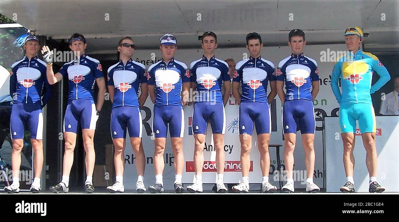 Team Wurth während der Dauphine Liberée 2006, Etappe 1 Radrennen, Annecy - Bourgoin-Jallieu (207 km) am Juni05, 2006 in Annecy, Frankreich - Foto Laurent Lairys/DPPI Stockfoto