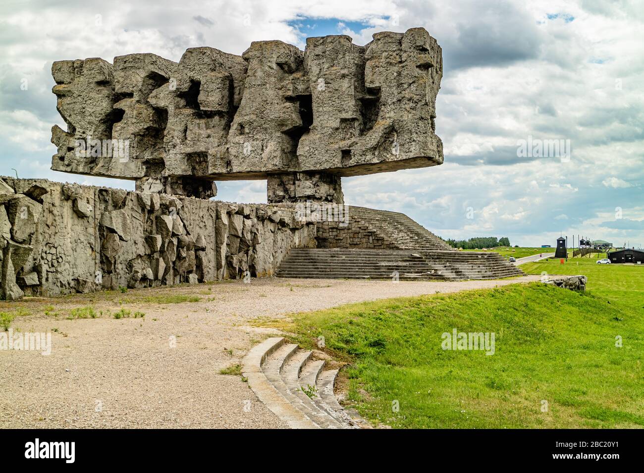Denkmal für die 6 Millionen Juden, die im 2. Weltkrieg ermordet wurden. KZ Majdanek, Lublin, Polen. Juni 2017. Stockfoto