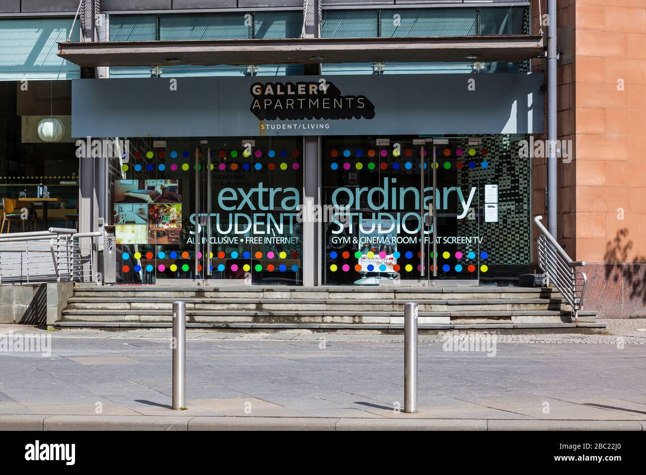 Galerie Apartments Student Accommodation, Glasgow, im Stadtzentrum, Schottland, Vereinigtes Königreich Stockfoto