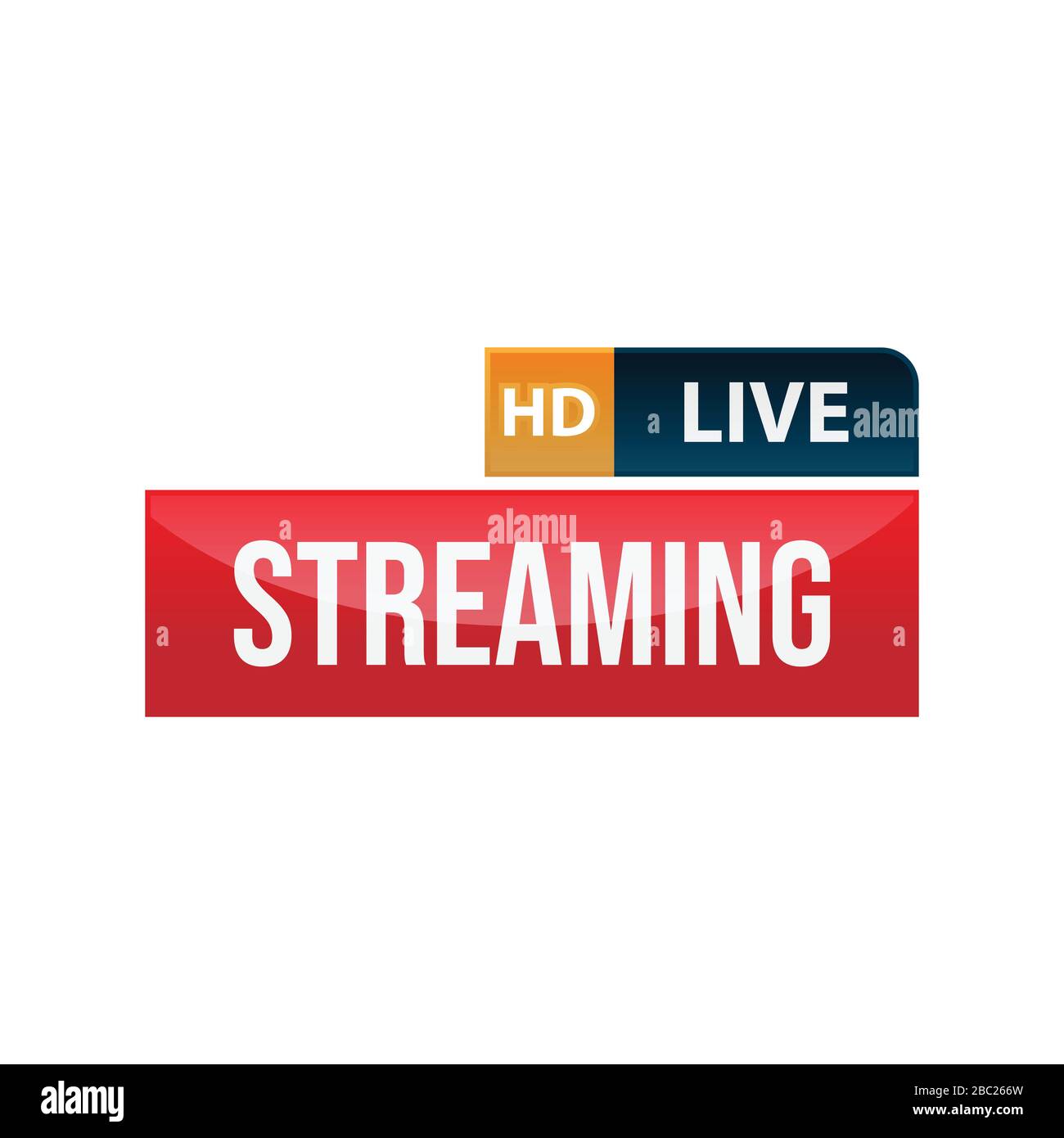 Live-HD-Logo-Video-Streaming-Symbol zeigt Designvektor-Vorlage an Stock Vektor