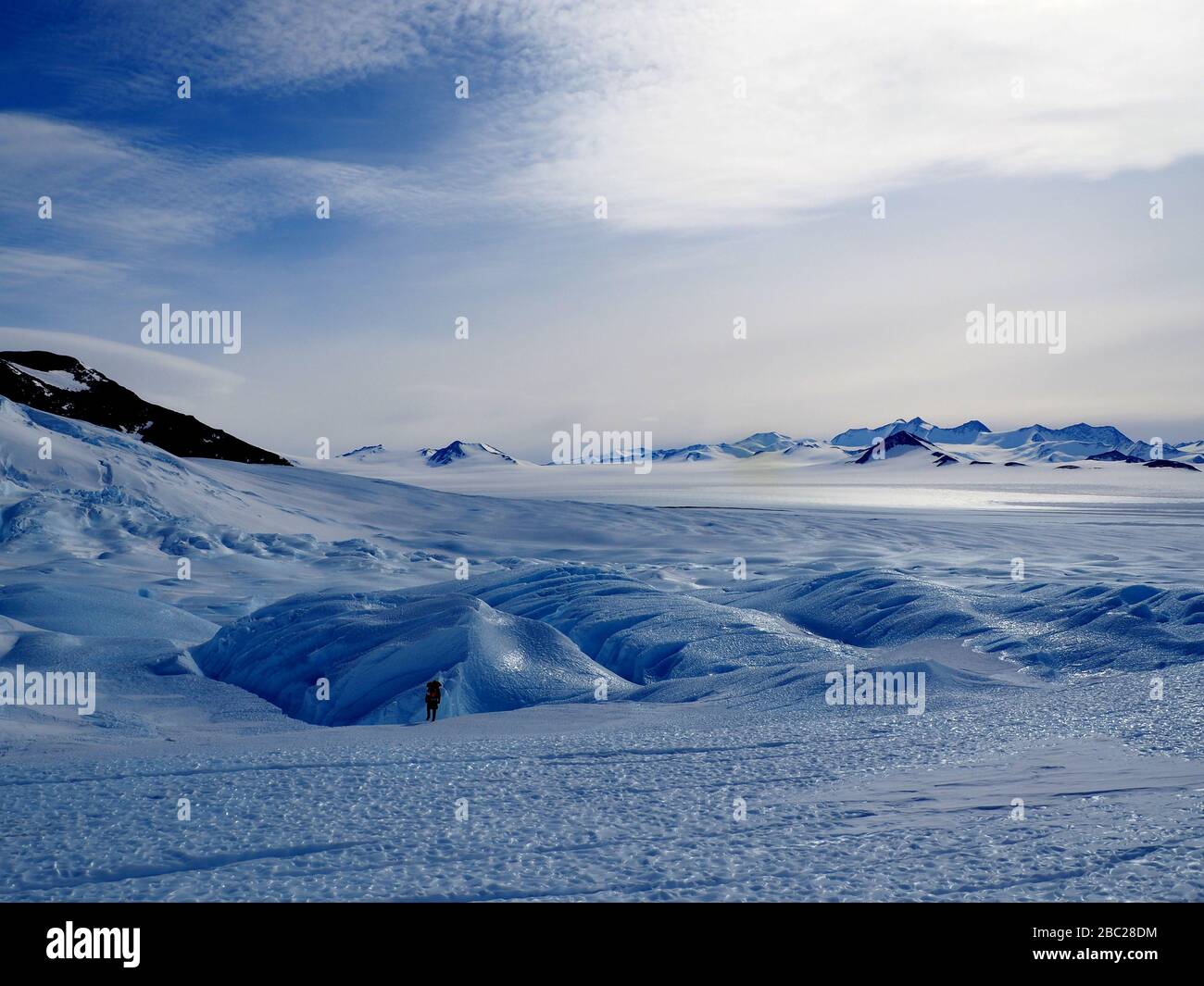 Antarktis - Union Glacier, Vinson Base Camp, der Südpol, Flugzeuge Stockfoto