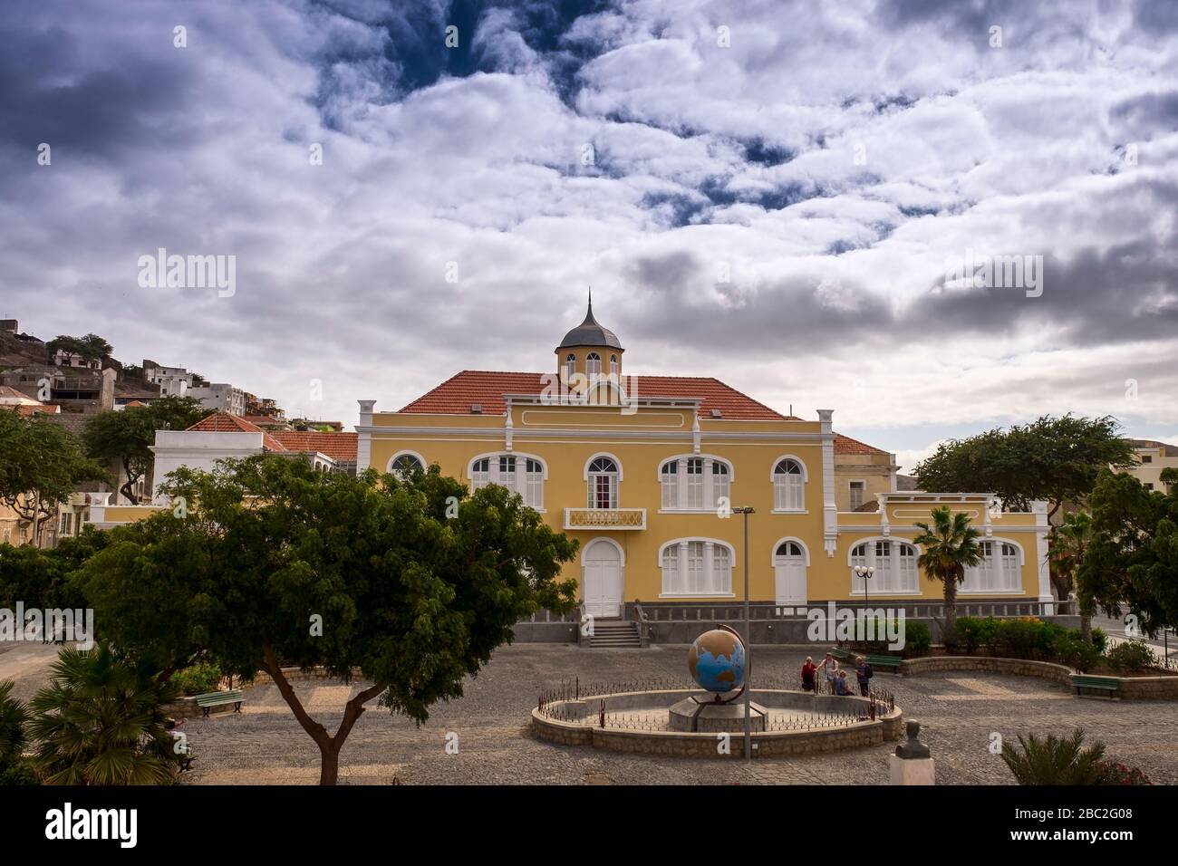 Blick auf die Straße von Mindelo auf der Insel Sao Vicente in Kap Verde - Republik Cabo Verde Stockfoto