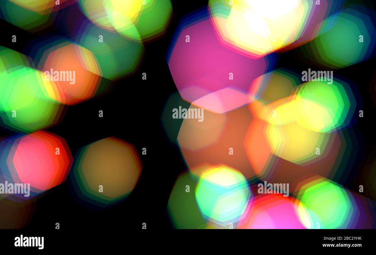 Abstrakter Hintergrund verschwommene Lichtflecken Stockfoto