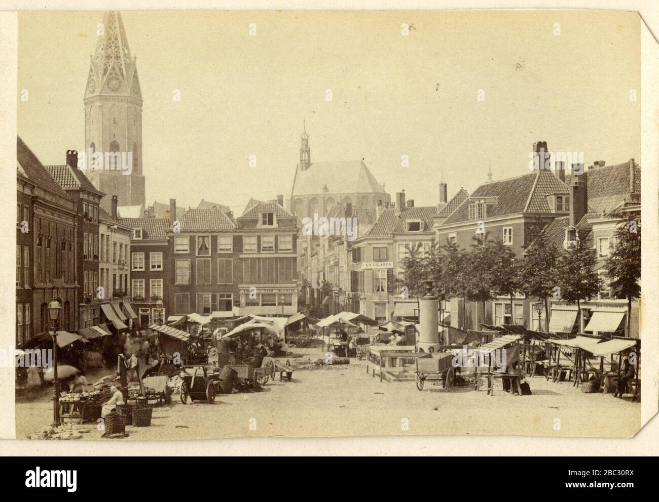 Grote Markt, Den Haag, 1870. Stockfoto