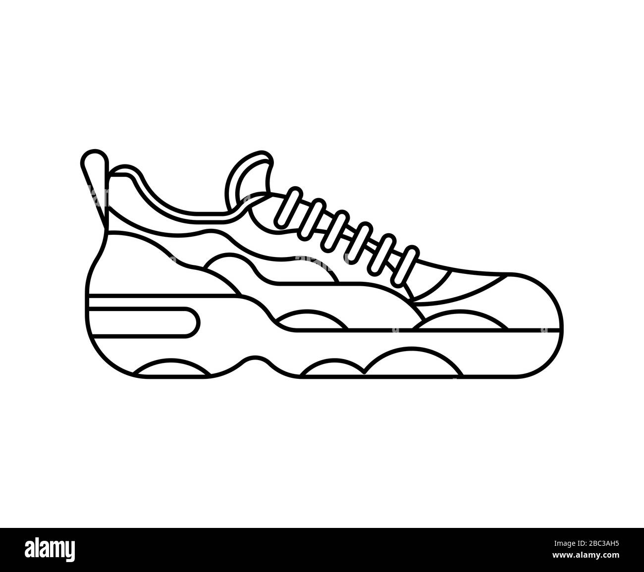 Sneaker isoliert. Turnschuhe Sportschuhe Vektorgrafiken Stock Vektor