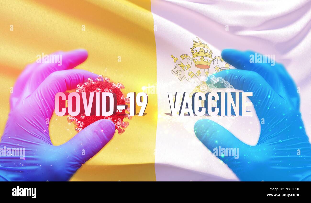 Hintergrund mit Flagge Vatikanstadt Stockfoto