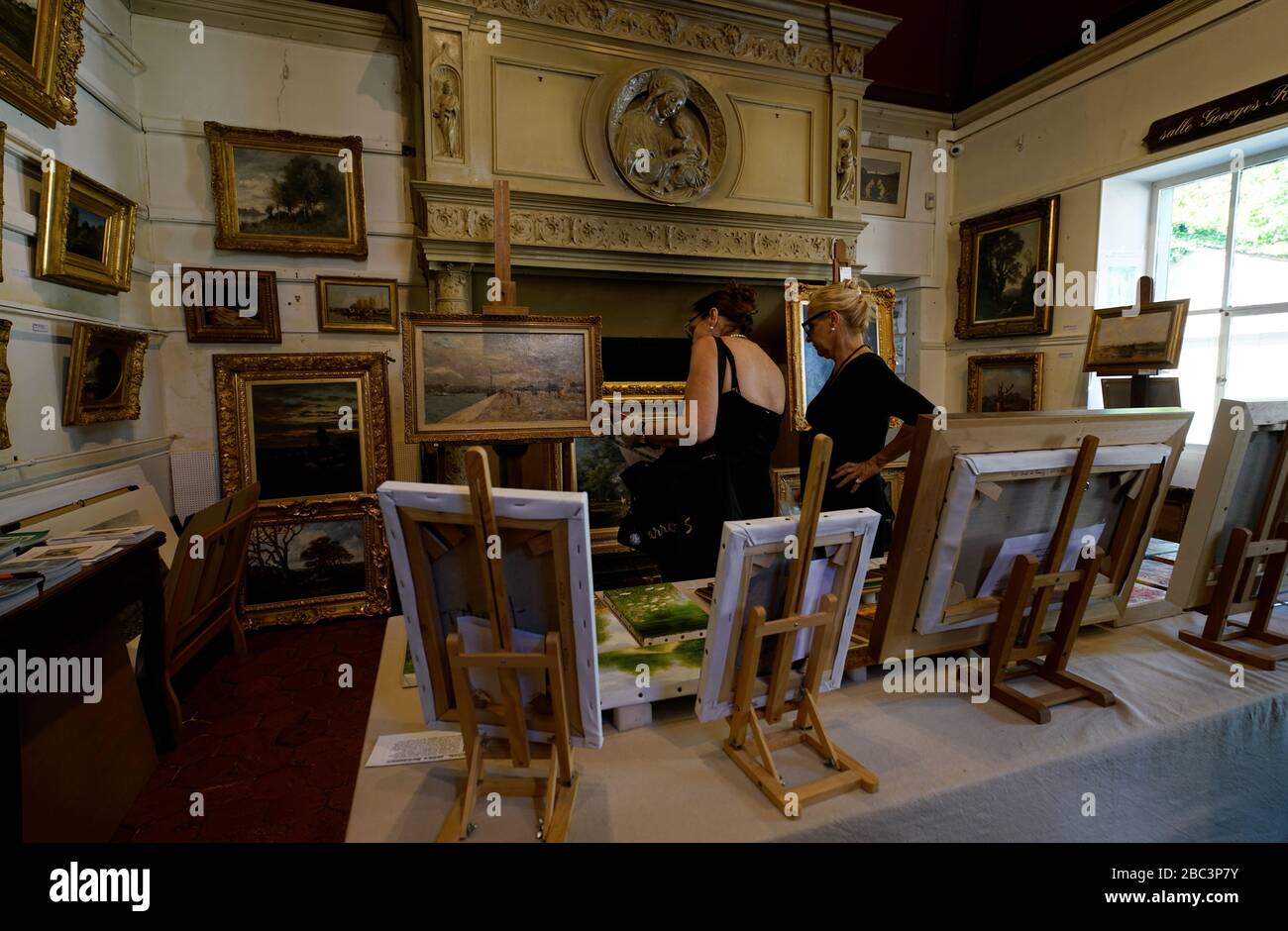 Das ehemalige Haus und Atelier von Jean-Francois Millet Masion et Atelier de Jean Francois Millet. Heute eine Kunstgalerie und ein Museum in Barbizon.seine-et-Marne.France Stockfoto