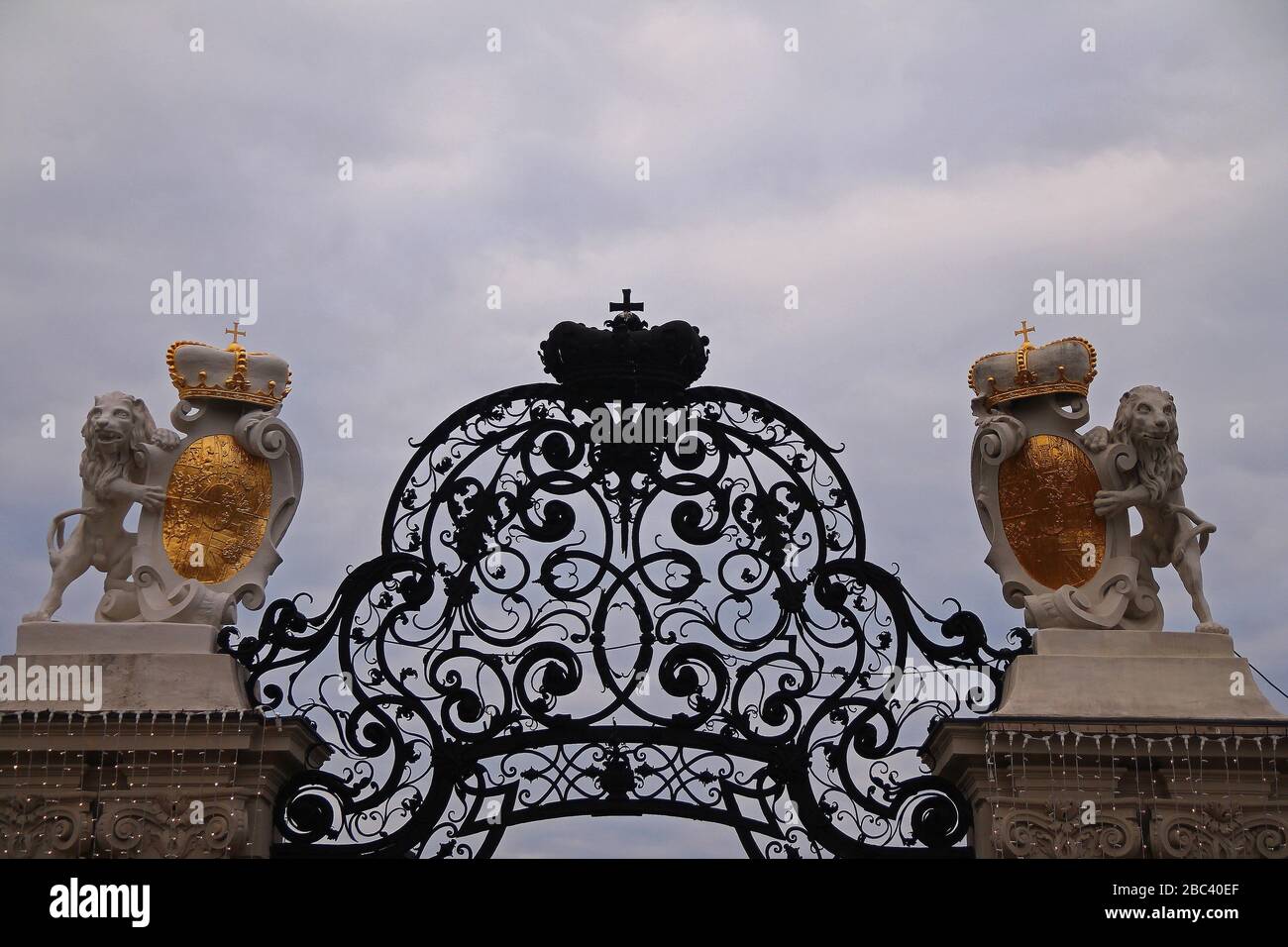Detail des Schlosses Schönbrunn in Wien Stockfoto