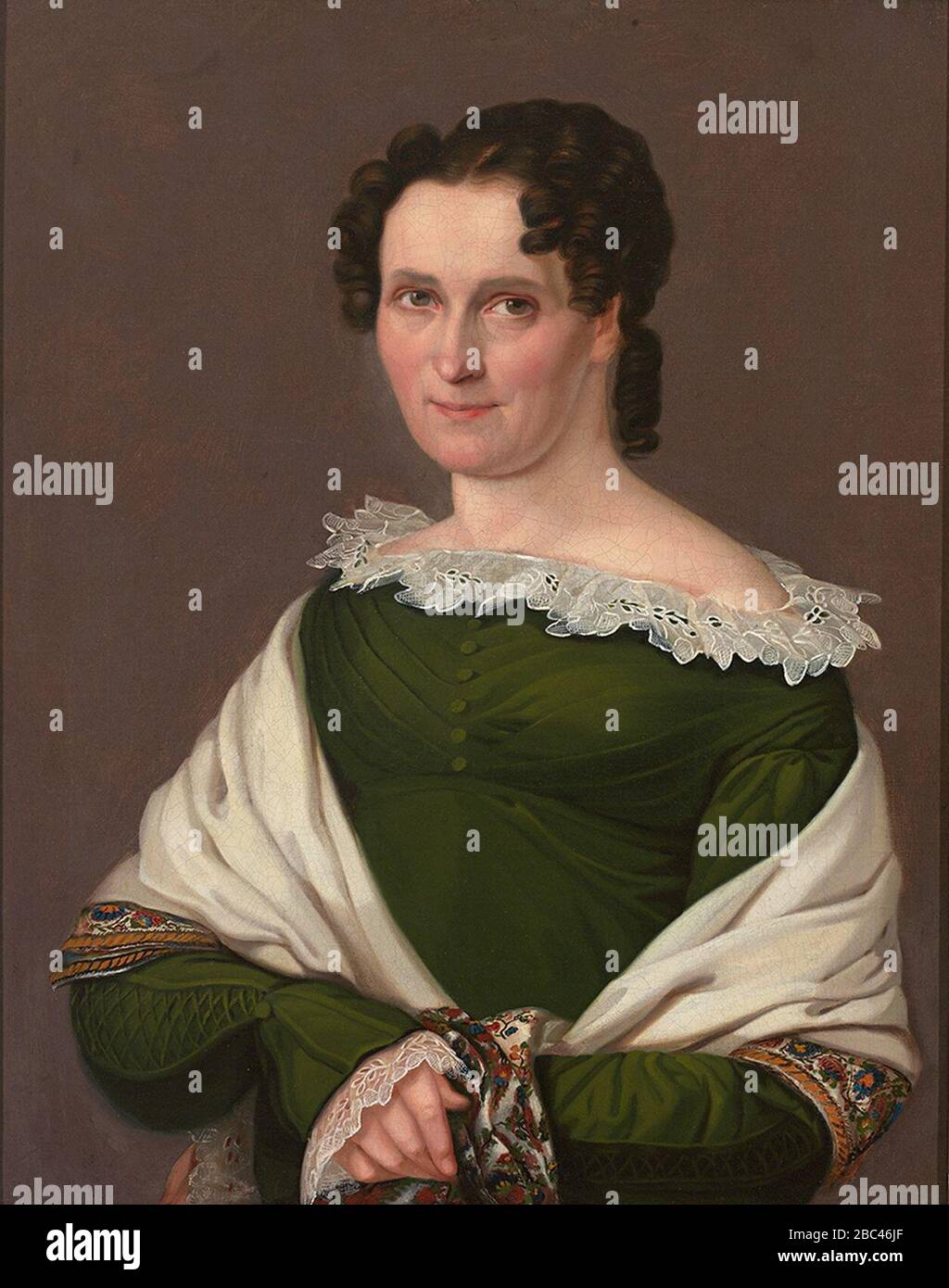 Gustav Adolf Henning Porträt Thieme Johanna Dorothea. Stockfoto