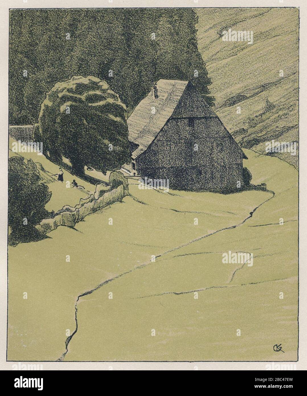 Gustav Kampmann - Talmühle 1896. Stockfoto