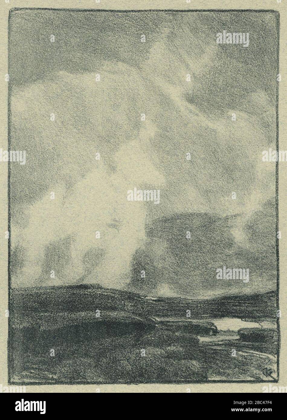Gustav Kampmann - Steigende Nebel Von 1896. Stockfoto