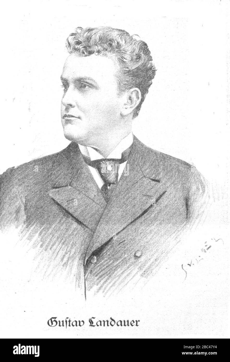 Gustav Landauer 1901 Vilimek. Stockfoto