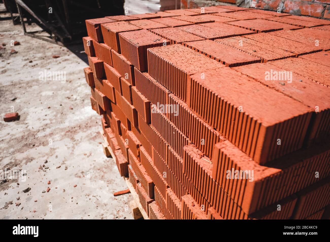 Maurer der Mauer. Stockfoto