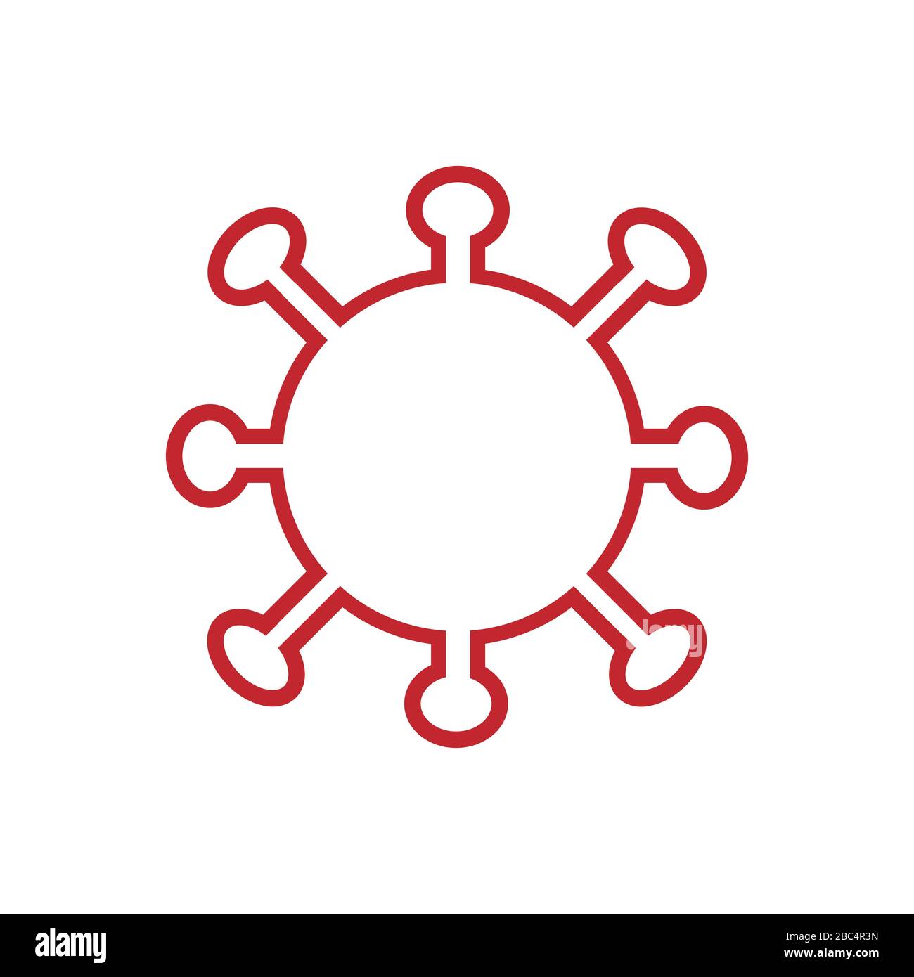 Icon-Silhouette des Coronavirus Stock Vektor