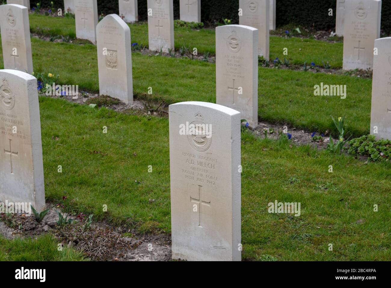 Nahaufnahme Des Commonwealth War Graves Auf Dem Nieuwe Ooster Graveyard In Amsterdam, Niederlande 2020 Stockfoto