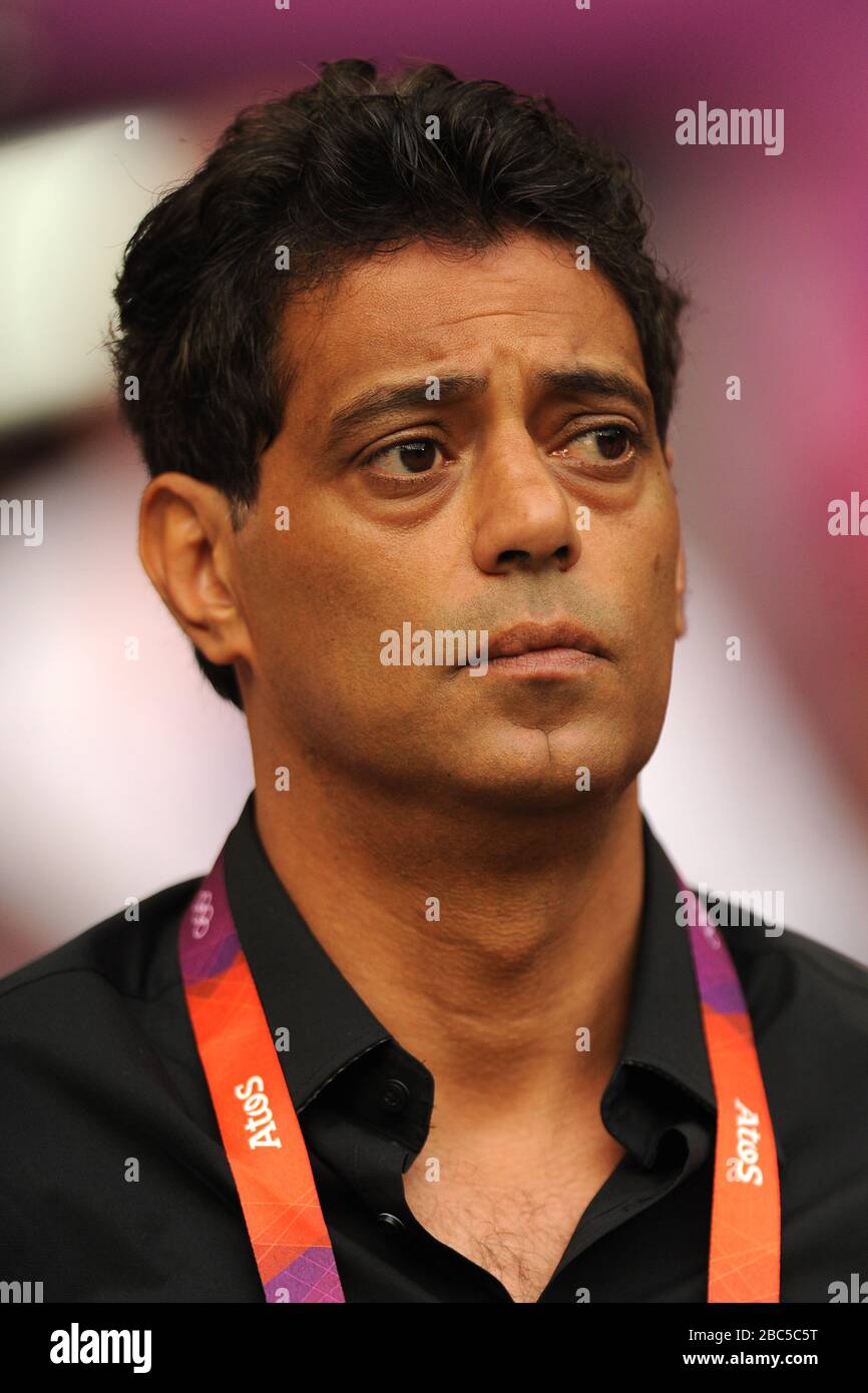 Ägyptens Cheftrainer Hany Gadalla Stockfoto
