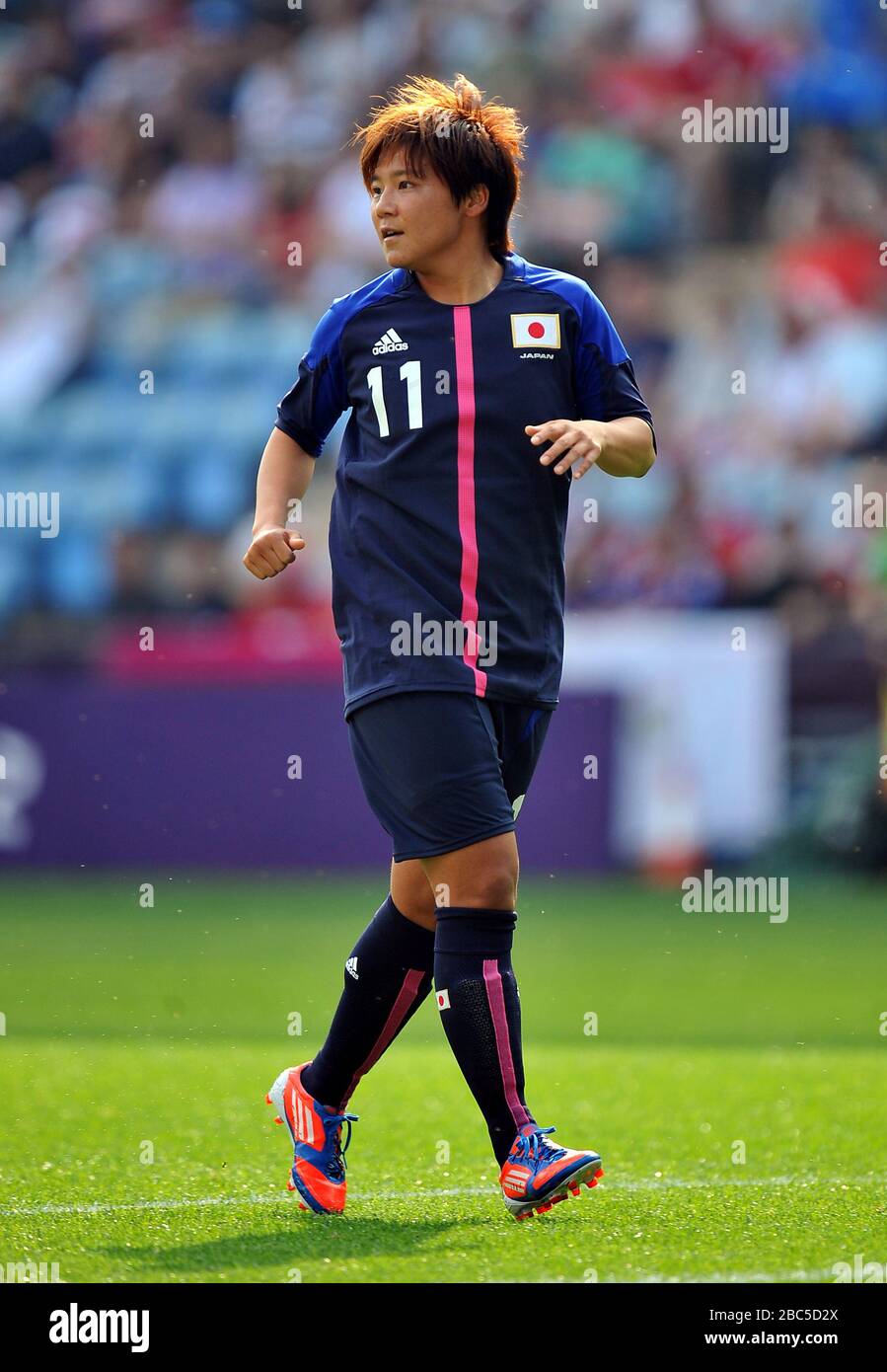 Japans Shinobu Ohno während des Japan gegen Kanada, Fußball der Frauen, erste Runde, Spiel der Gruppe F im City of Coventry Stadium, Coventry. Stockfoto