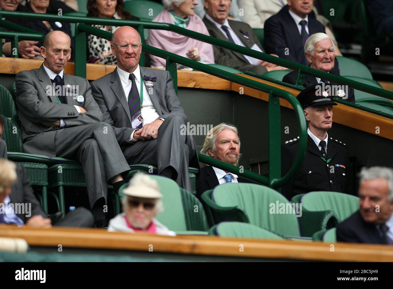 Sir Richard Branson im Royal Box während des siebten Tages der Wimbledon Meisterschaften 2012 im All England Lawn Tennis Club Stockfoto