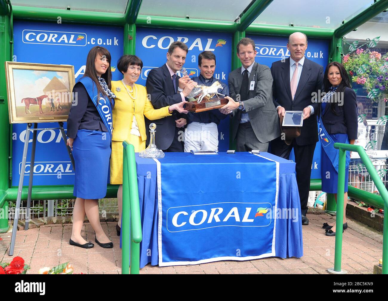 Die siegreiche Verbindung von Nathaniel, dem Gewinner des Coral Eclipse Stockfoto