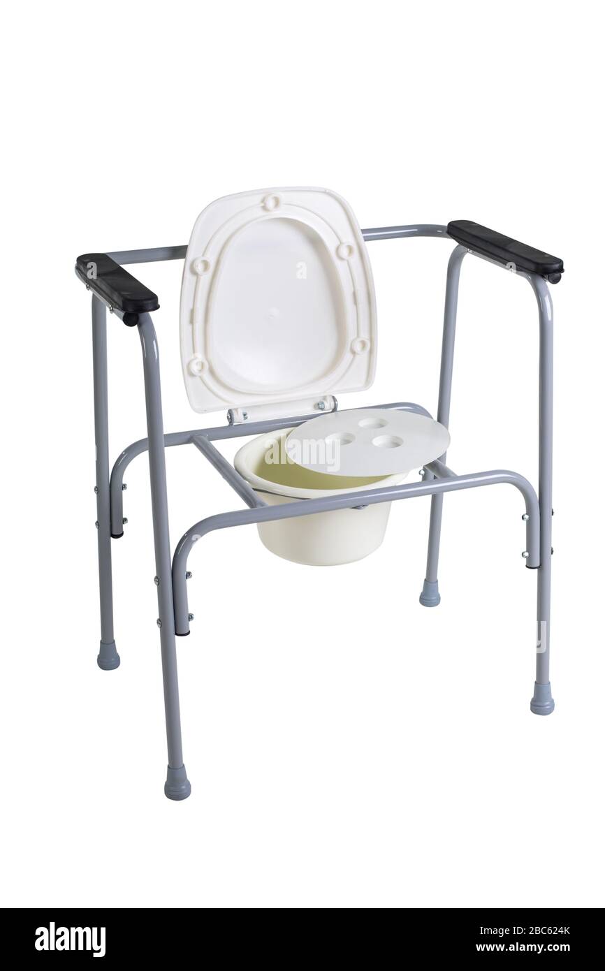 Wc Lehrstuhl für Rehabilitation im postoperativen Zeitraum, ältere Menschen sowie Patienten mit Erkrankungen des Bewegungsapparates auf isolierte Stockfoto