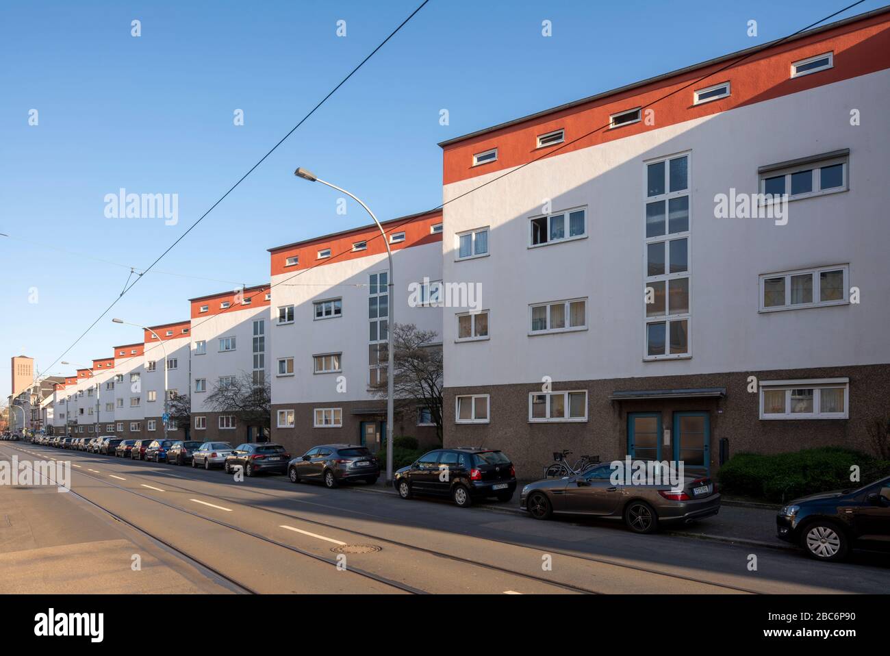 Frankfurt am Main, Siedlung Niederrad, (Zick-Zack-Hausen), Gesamtplanung von Ernst May Stockfoto