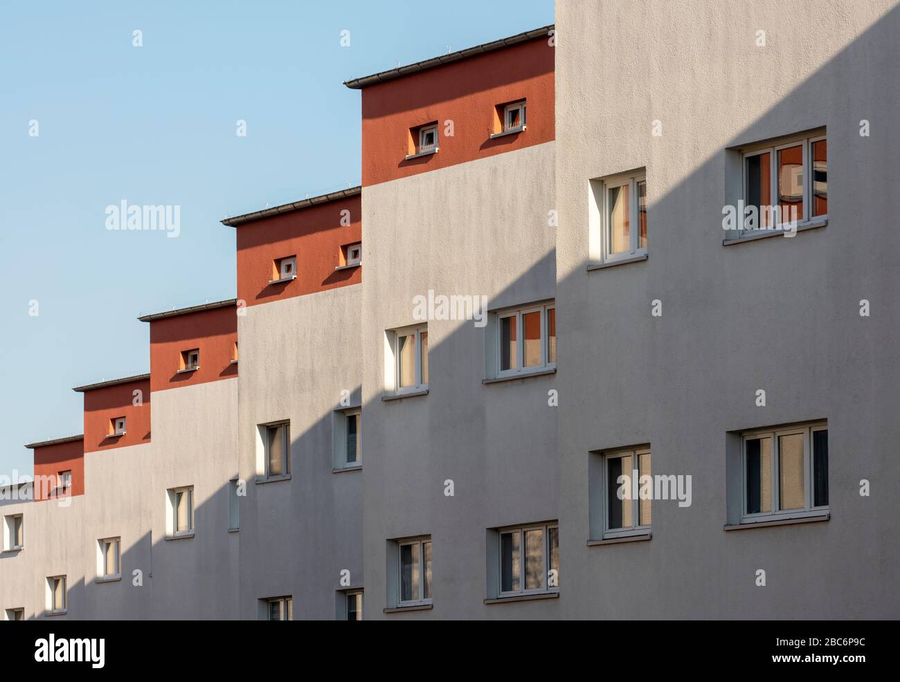 Frankfurt am Main, Siedlung Niederrad, (Zick-Zack-Hausen), Gesamtplanung von Ernst May Stockfoto