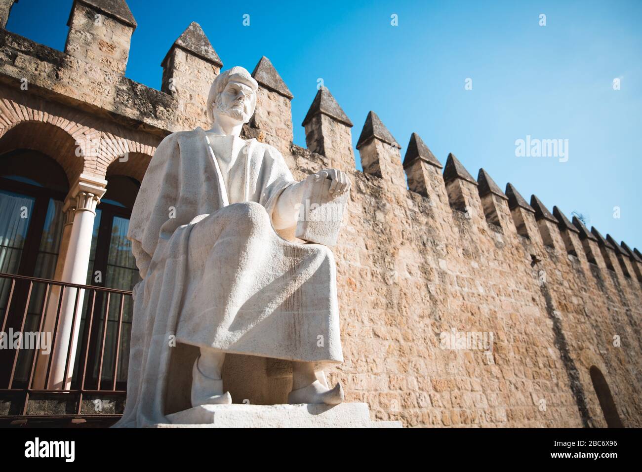 Statue von Averroes oder Abul Walid Muhammad IBN Ahmad IBN Rushd; Spanisch-arabischer Philosoph, Kunst und Mystiker von Pablo Justi 1967 Stockfoto