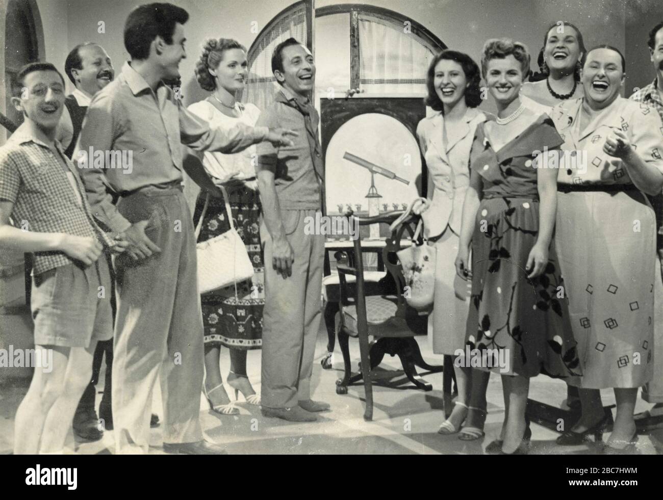 Die italienischen Schauspieler Carlo delle Piane, Vittorio Gassman, Ave Ninchi und andere, 1960er Jahre Stockfoto