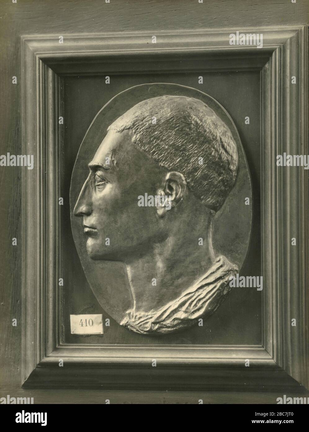 Leon Battista Alberti, Bronzerelief des italienischen Künstlers Matteo de' Pasti, Louvre Museum, Paris, Frankreich 1920er Jahre Stockfoto